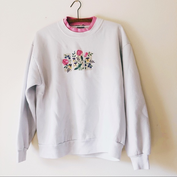 Vintage 90’s grandma floral graphic sweatshirt M/L - Picture 2 of 6